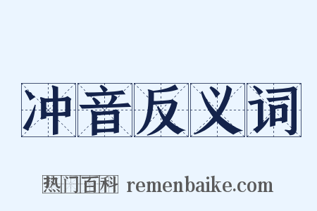 冲音反义词是什么意思的图片